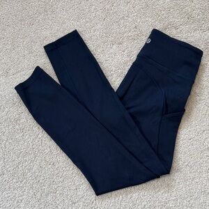 lululemon Invigorate High-Rise Tights with Pockets 25" Navy Blue Sz4
